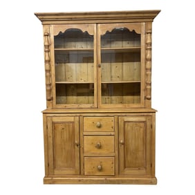 Antique Scottish Pine Dresser Bookcase Hutch