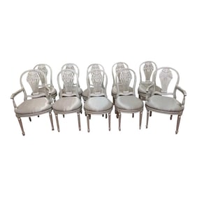 20th Century Silverleaf 'Montgolfier' Hot-Air Balloon Dinning Chairs - Set of 10