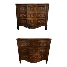 Pair, Baker Collector's Edition French Country Style 3 Drawer Commode
