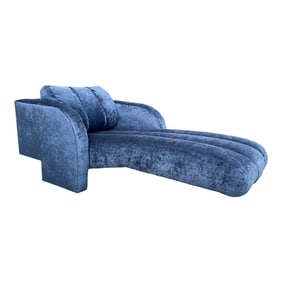 Vladimir Kagan Chaise, Deco Model, New Harlequin Velvet Upholstery
