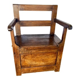 18th Century Rustic French Storage Bench