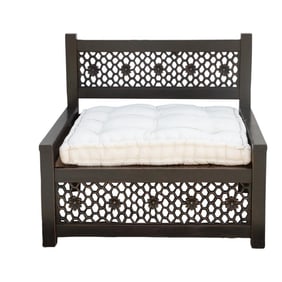 Elegant Floral Jali Lounge Club Chair