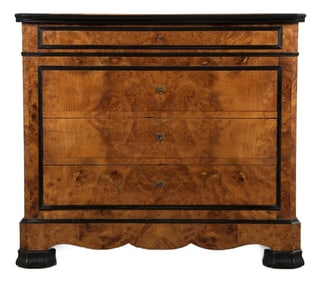 19th Century French Louis Philippe Birds Eye Maple Chest of Drawers
