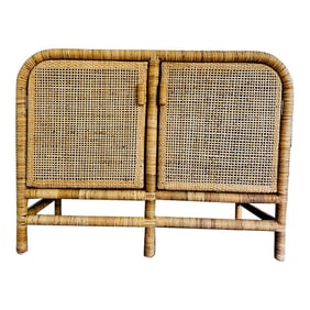 Natural Rattan Waterfall Sideboard Attributed to Jamie Young