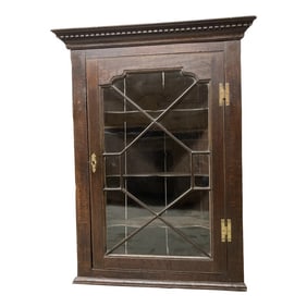 18th Century English Oak Corner Cabinet