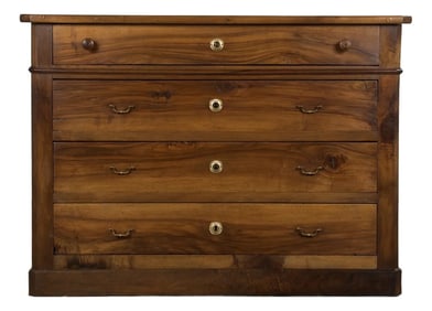 19th Century French Louis Philippe Style Walnut Chest of Drawers