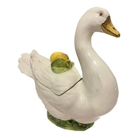 Italian Duc & Lemon Ceramic Tureen, 1960s