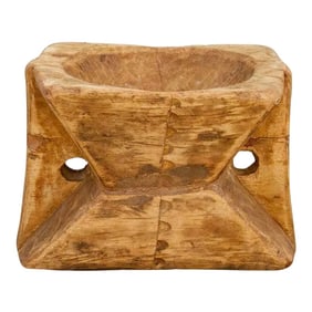 Wooden Carved Tribal Candle Holder-Sima