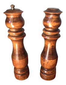 1970s Wooden Salt & Pepper Shakers
