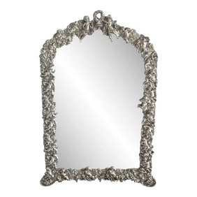 19th Century French Silverplated Putti Motif Dressing Mirror