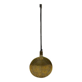 Early 18th Century French Brass Plague Pan With Forged Iron Handle
