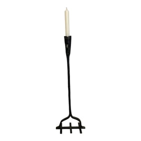 19th C Branding Iron Candlestick