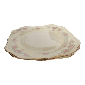 1940s Homer Laughlin Eggshell Georgian "Countess" Pattern Square Plates- Set of 2