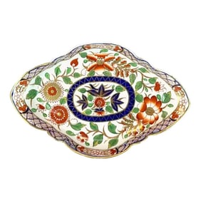 19th Century Royal Crown Derby 'Indian Tree' Pattern Quatrefoil Shape Dish