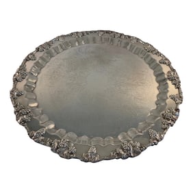 1920s Large English Silverplated Serving Tray