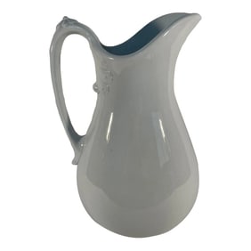 Antique English White Stone China Pitcher