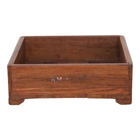 1950s Square Sri Lankan Teak Tray