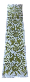 1970s Vintage Hand Emrbroidered Table Runner