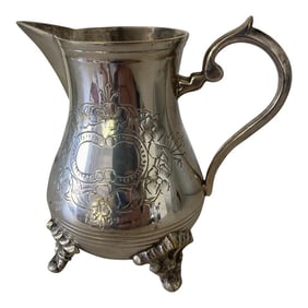 Antique English Silver Plate Jug or Pitcher
