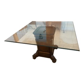 Vintage Glass Top Table by Francisco Hurtado
