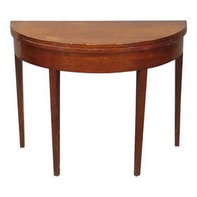 Early 19th Century Demilune Card Table in Cherry Wood