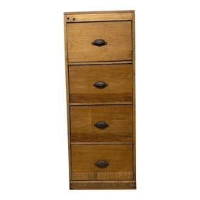 Early 20th Century English Pine and Pitch Pine Filing Cabinet