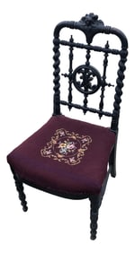 Antique Hand Embroidered Chair