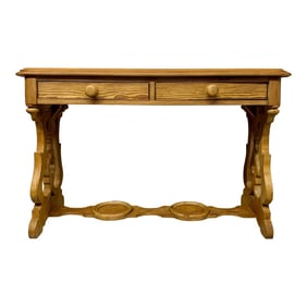 19th Century English Pitch Pine Writing Desk