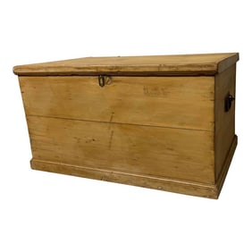 19th Century English Pine Blanket Chest