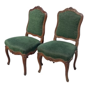 Pair French Louis XV Style Bergére Chairs, Late 19Th. C.