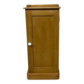 19th Century English Pine Pot Cupboard Nightstand