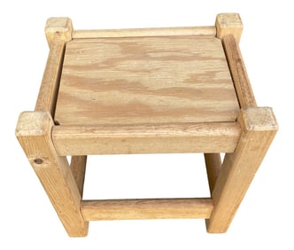 Minimalist Wooden Petite Stool or Plant Stand
