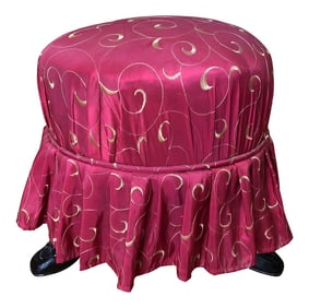 1980s Petite Footed Skirt Stool