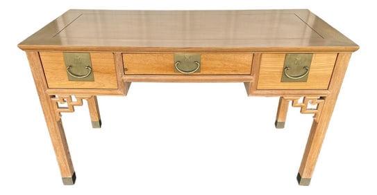 Bleached Asian Writing Desk- Dynasty Furniture by Transorient- C. 1970