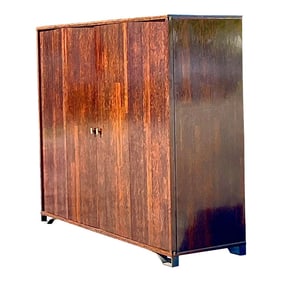 Vintage Peter Marino Custom Rosewood and Bronze Wall Unit