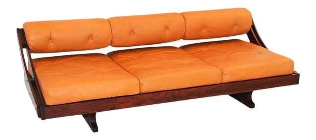 1963 Italian Gianni Songia Leather Daybed and Sofa for Sormani
