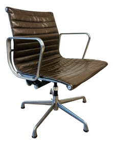 Vintage Eames for Herman Miller Aluminum Group Brown Task Chair