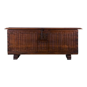 18th Century French Renaissance Carved Walnut Chest