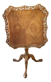 1800's Antique Georgian-Style Mahogany Tilt-Top Table