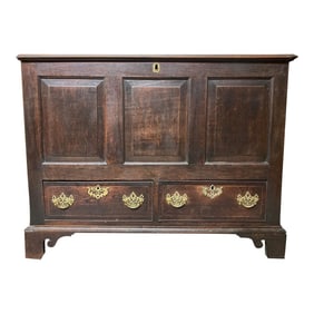 18th Century English Oak Mule Chest