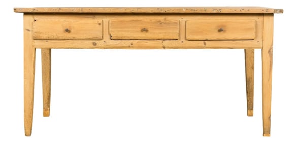 19th Century Country French Provincial Pine Farmhouse Island