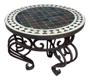 Moroccan Mosaic Tile Side Table