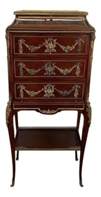Early 20th Century Louis XVI Style Ormolu Mounted Kingwood Vitrine, Paris