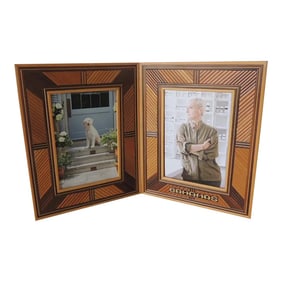 Double Sided Thin Bamboo Decorative Vacation Picture Frame