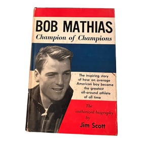 1953 Biography of Bob Mathias, Olympic Gold Medalist Coffee Table Book