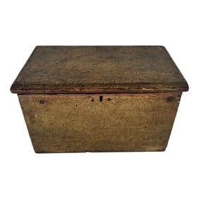 Antique Primitive American Paint Decorated Tool or Document Storage Box