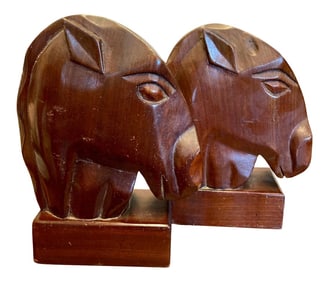 Vintage Horse Bookends - A Pair
