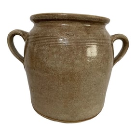 1920s French Stoneware Confit Pot or Jar