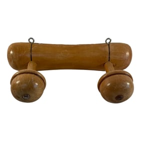 Mid 20th Century French Faux Bamboo Wooden Coat/Hat Rack