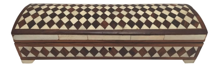 Vizagapatam Anglo-Indian Rectangular Box With Bone Inlaid
